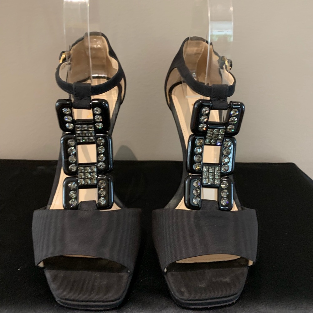 Prada Black Satin Evening Sandals